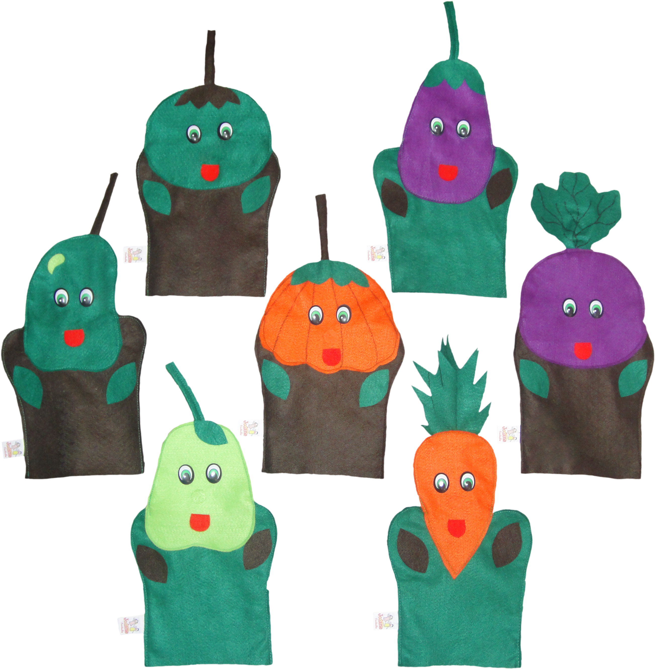 Fantoches Em Feltro Legumes - Puppet (2663x2712)