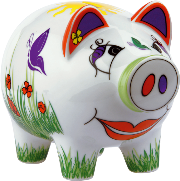 Piggy Bank Design Sparschwein Mit Metallschloss, Melanie - Ritzenhoff Piggy Banks Melanie Wullner 2010 (600x600)