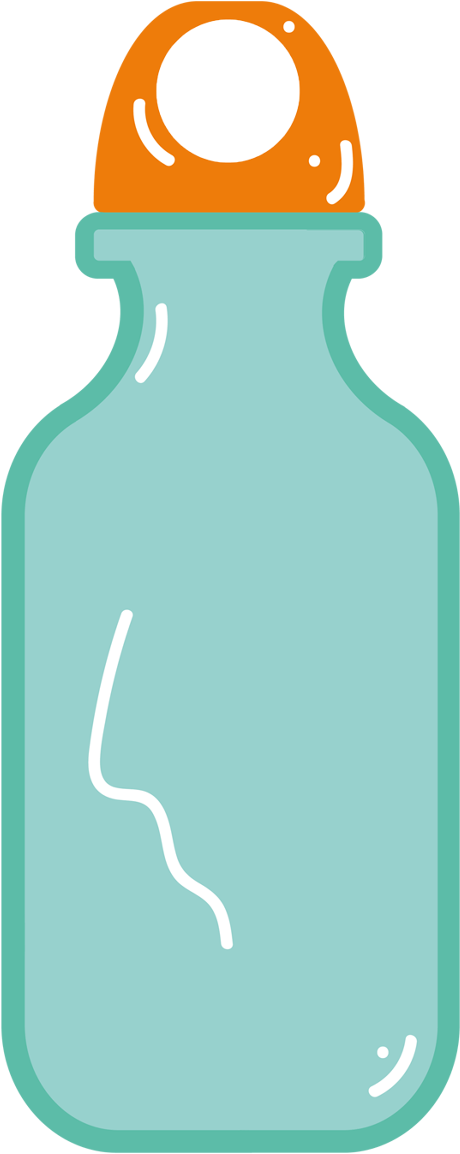 Things You Take Camping Is A Series Of Illustrations - Water Bottle (670x1318)