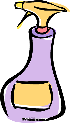 Spray Bottle Cliparts - Clip Art Spray Bottle (273x480)