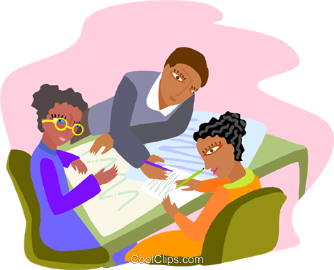 Business Meeting Royalty Free Vector Clip Art Illustration - School Stakeholders Clip Art (480x387)