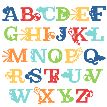 Summer Uppercase Alphabet Svg Scrapbook Cut File Cute - Summer Alphabet (432x432)