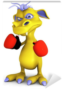 Cute Cartoon Monster Wearing Boxing Gloves - Boxing (400x400)