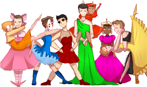 I Write Sometimes - Banana Bus Squad Fanart (500x375)