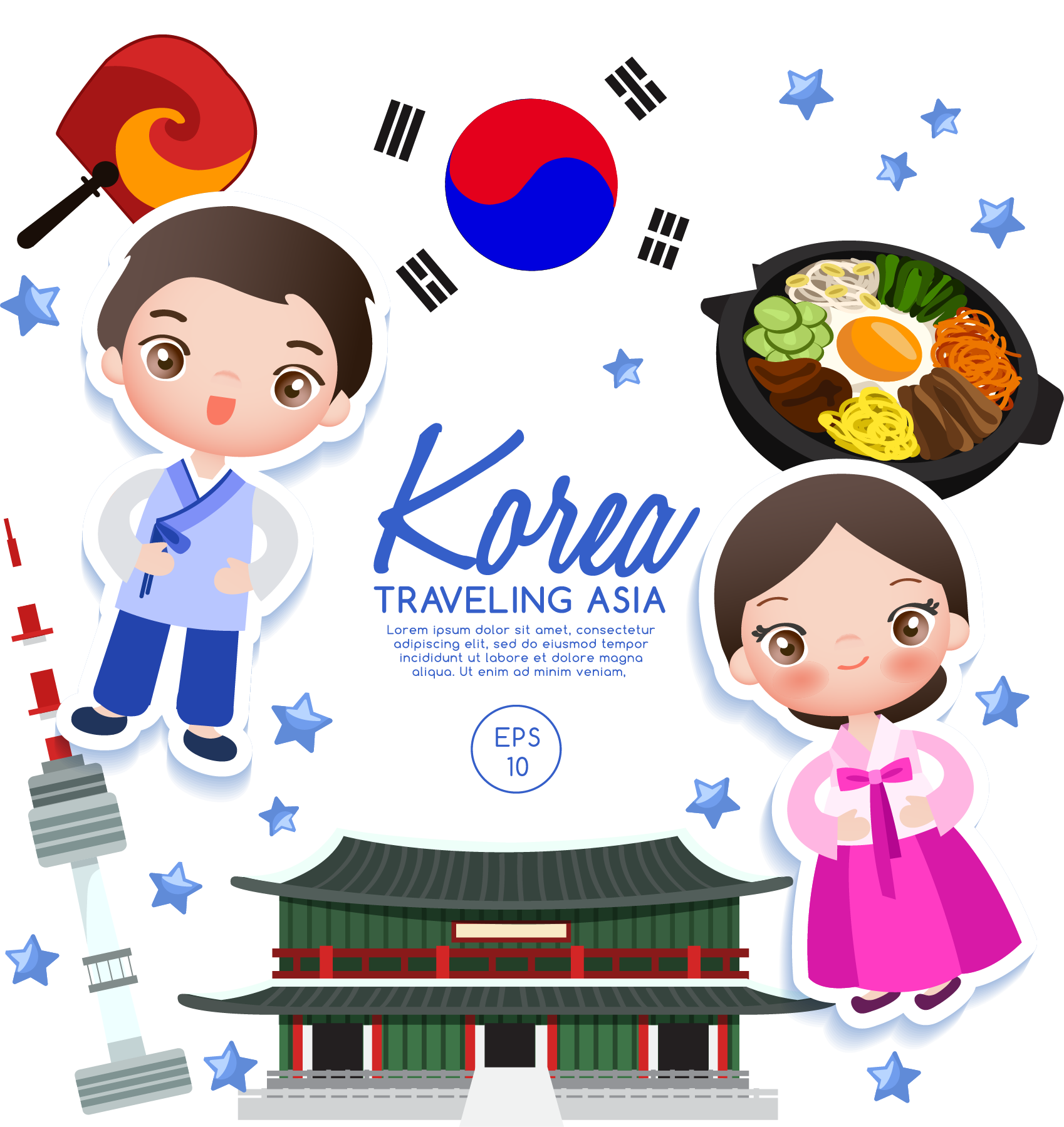 Flag Of South Korea Euclidean Vector Cartoon - South Korea Flag Cartoon (1698x1799)