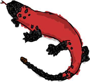 Volcano Lizard By Boregano - Illustration (550x400)