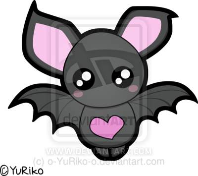 Cute Bat By O - Draw A Cute Bat (400x355)