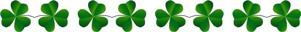 [background Font=oregano Fontsize=22 Fontcolor= - Shamrocks In A Row Clipart (1043x177)