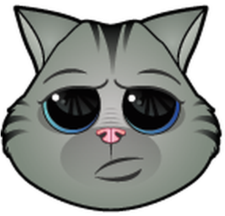 Animal Face Icons - Cats Reading Books Cartoon (339x399)