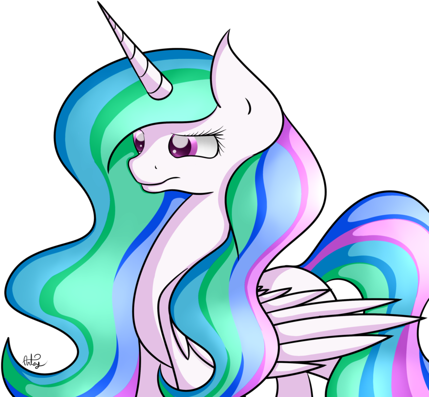 Iamartsdesire, Princess Celestia, Safe, Solo - Illustration (900x900)