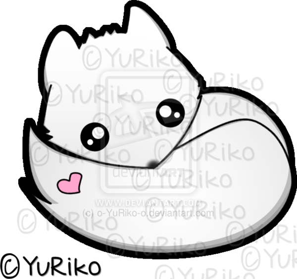 Arctic Fox Clipart Adorable - Draw A Cute Arctic Fox (600x564)