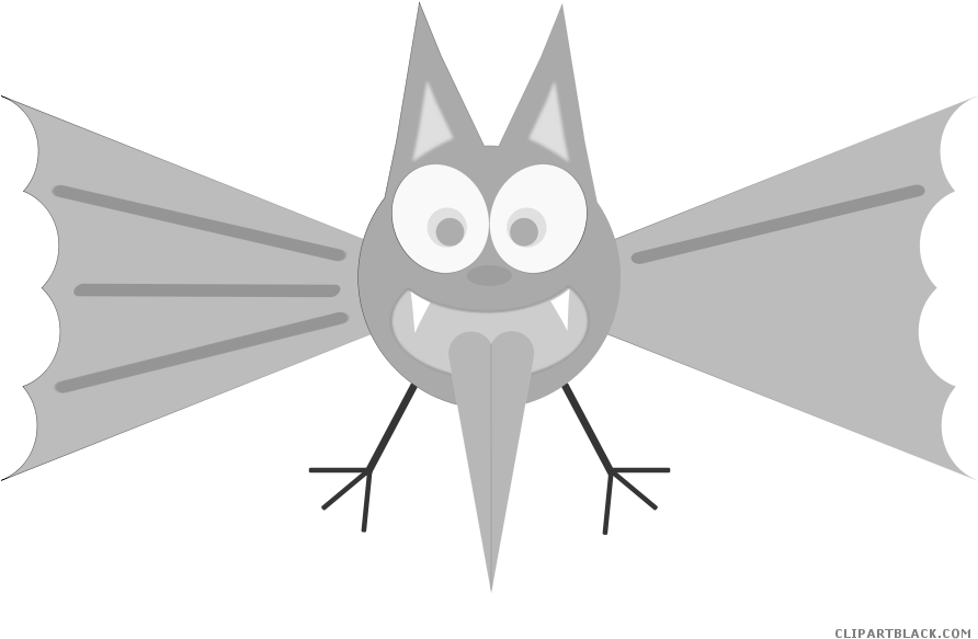 Bat Animal Free Black White Clipart Images Clipartblack - Funny Bat (900x637)