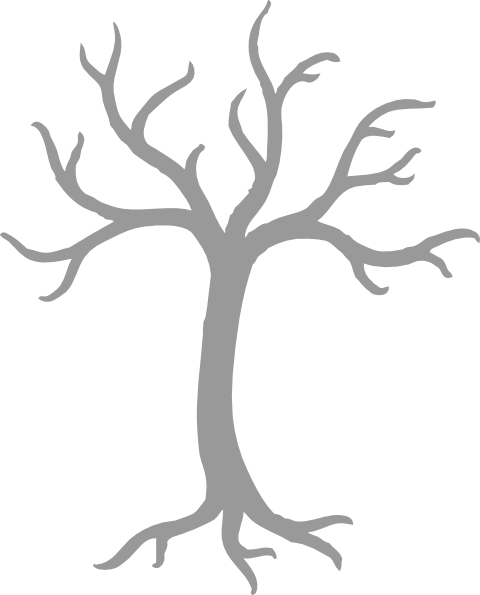 Tree Clipart Grey (480x595)