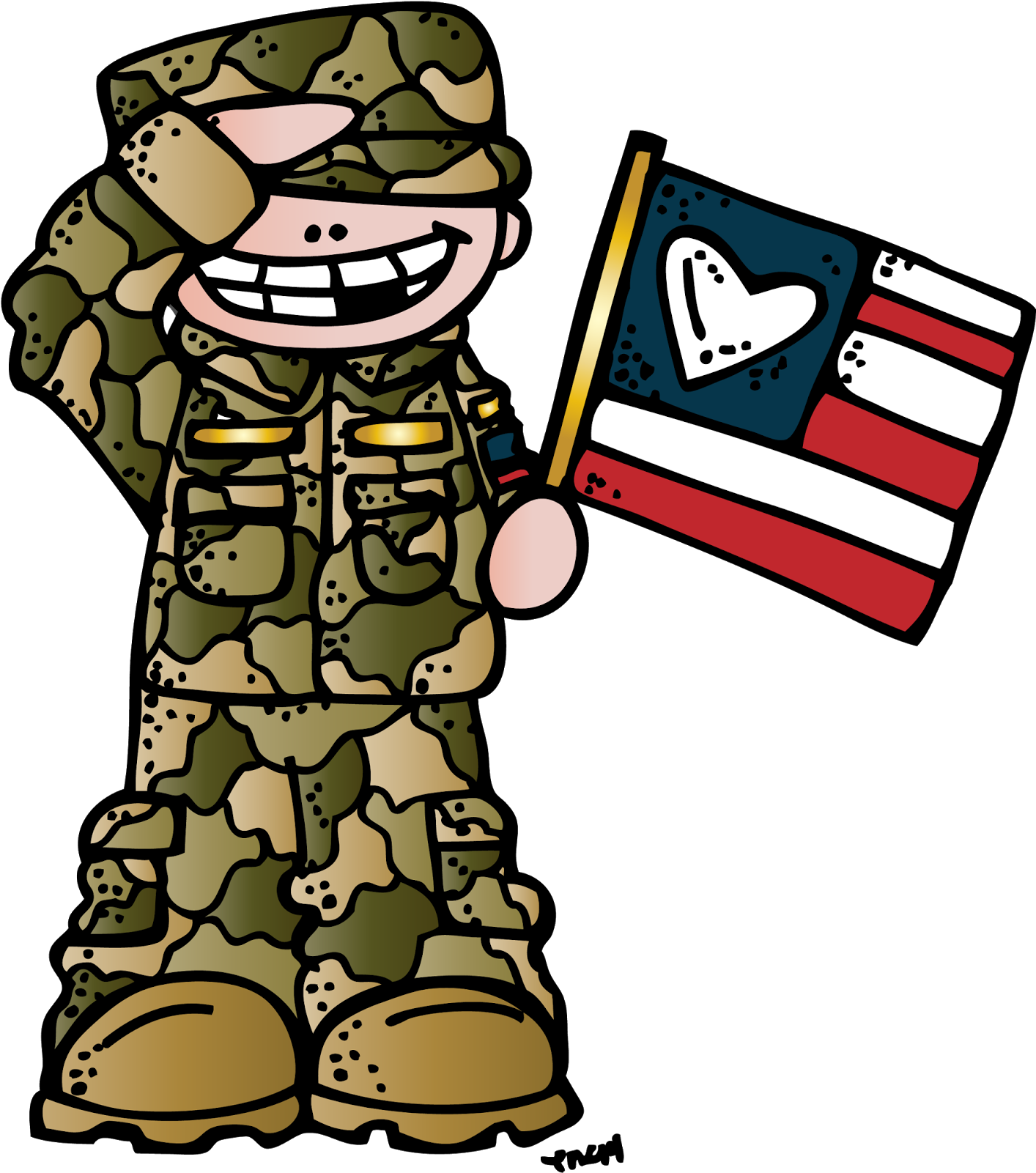 Welcome Back Winter Clip Art Download - Melonheadz Veterans Day Clipart (1427x1600)