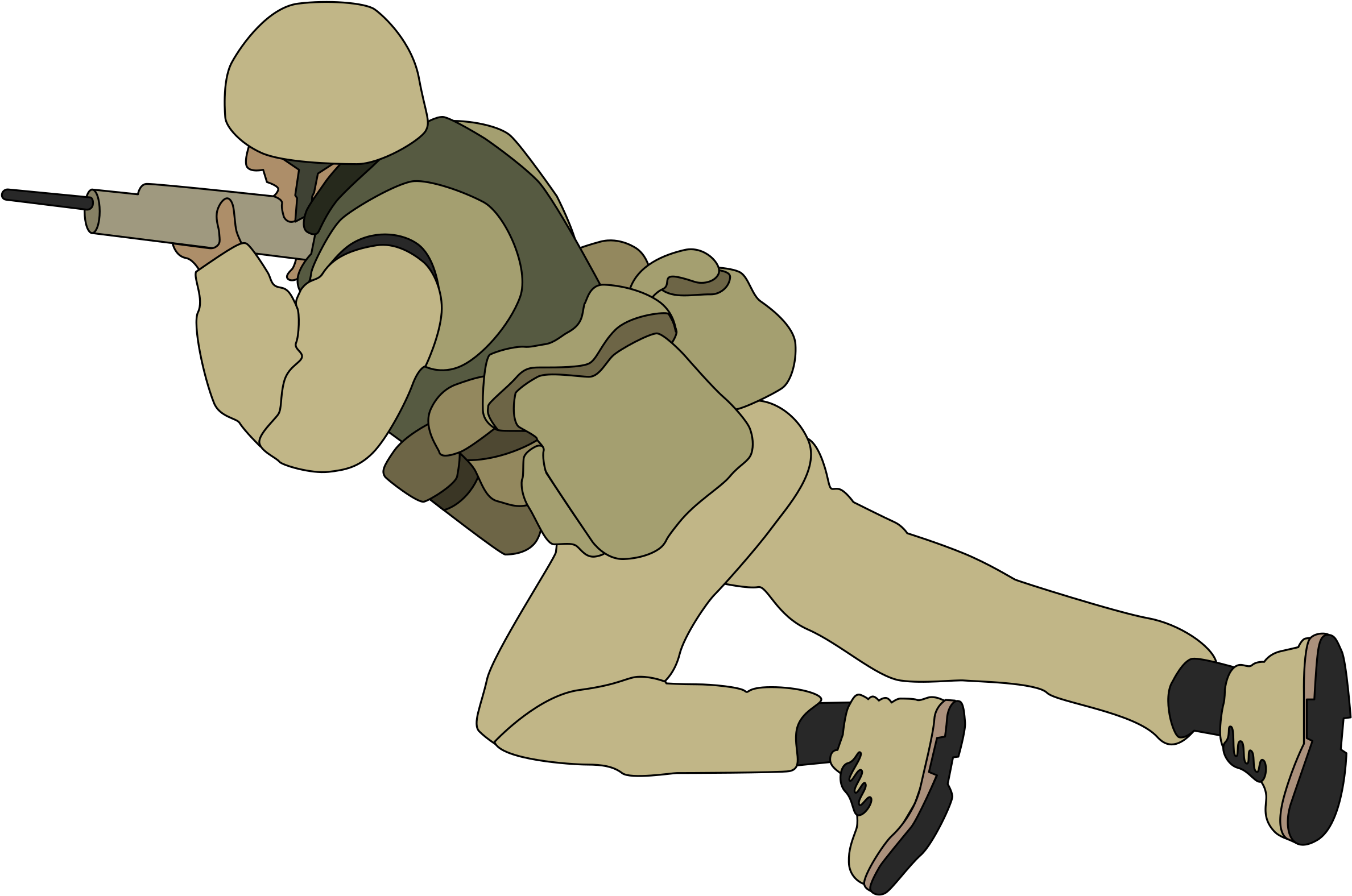 Soldier - Cartoon Soldier No Background (2400x1611)