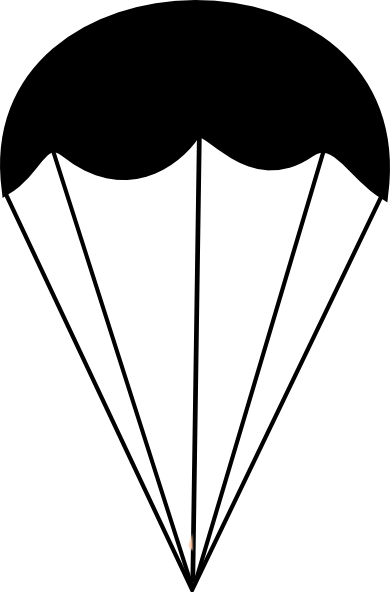 Army Parachute Clipart - Parachute Clipart (390x592)