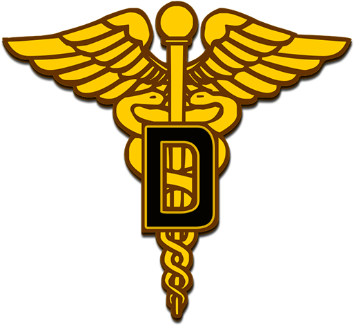 Dental Corps Caduceus Symbol - Army Medical Branch Insignia (512x512)