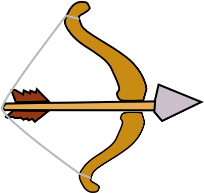 Weapons Cliparts - Bow And Arrow Clipart (460x431)