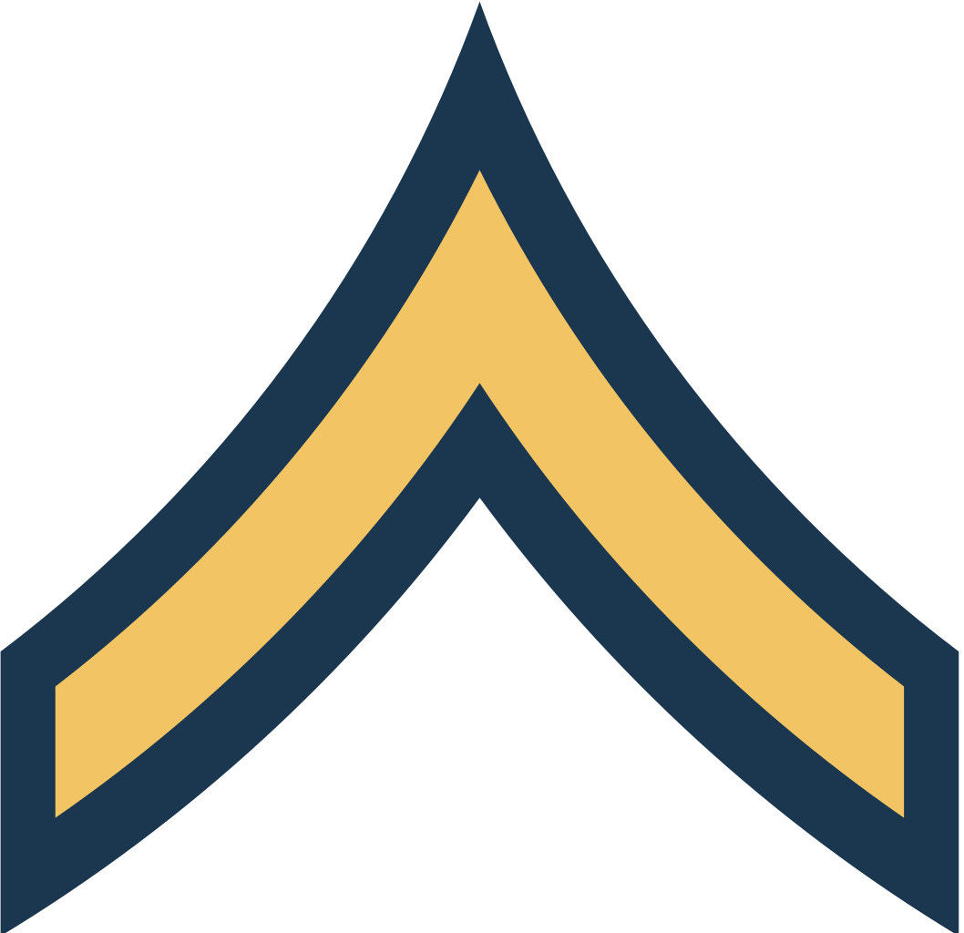 Army Usa Or - Private First Class Army (1200x1162)