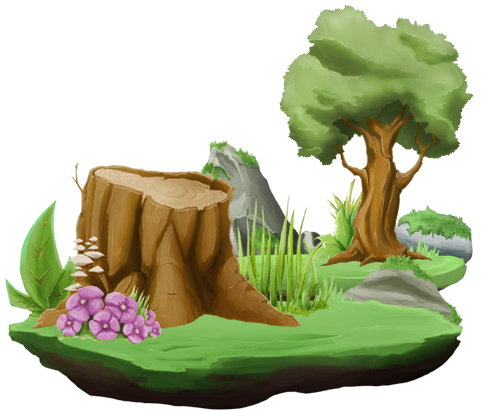 2d Forest Elements - Illustration (600x500)