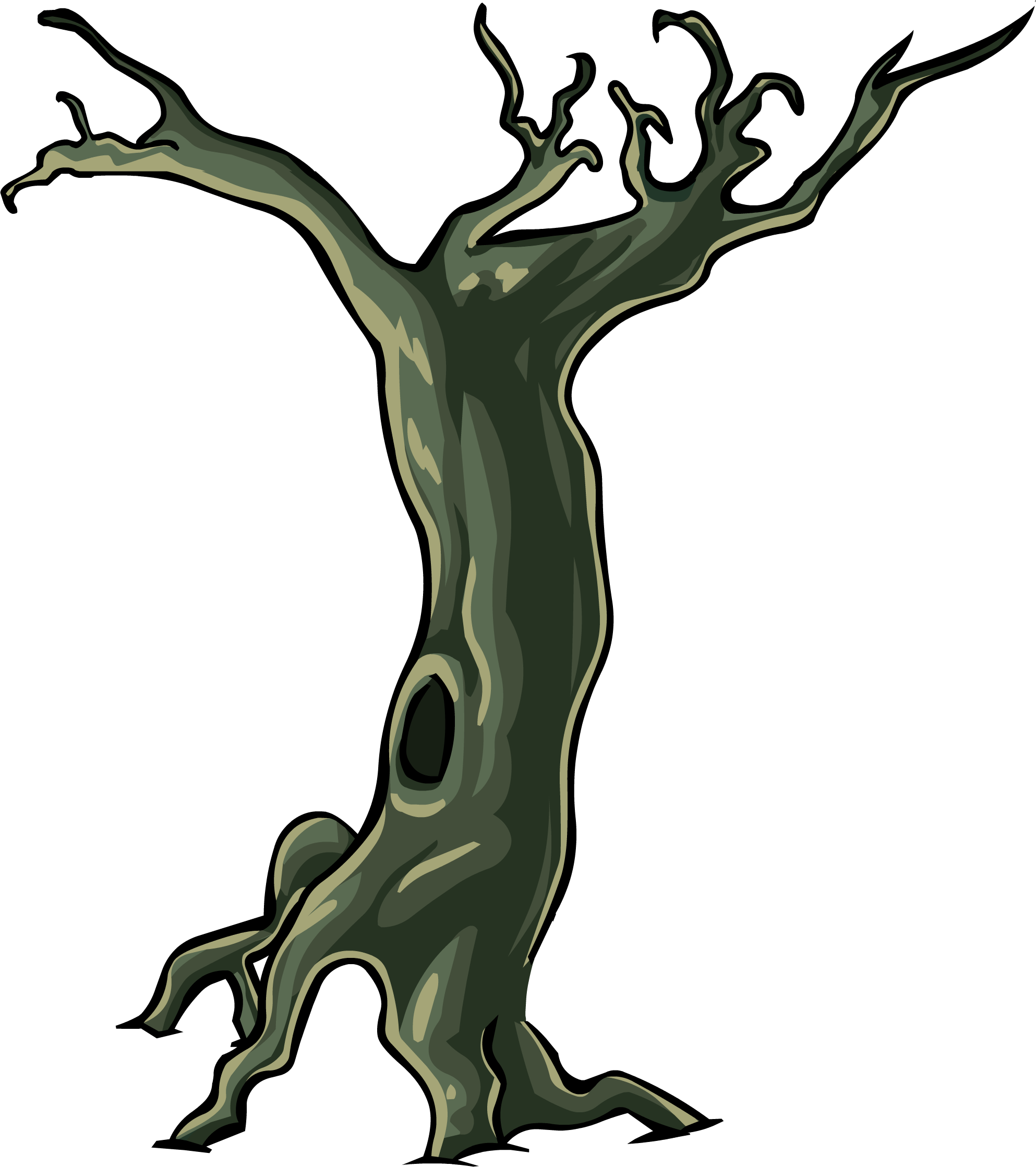 Spooky Tree - Club Penguin Halloween Tree (1986x2238)