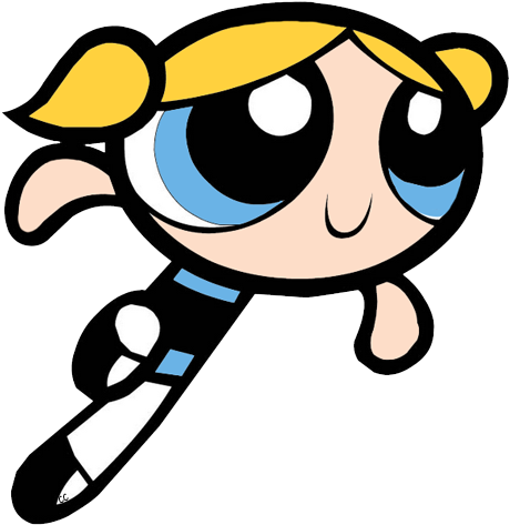 Images Were Colored And Clipped By Cartoon Clipart - Cartoon Powerpuff Girl Bubbles (467x478)