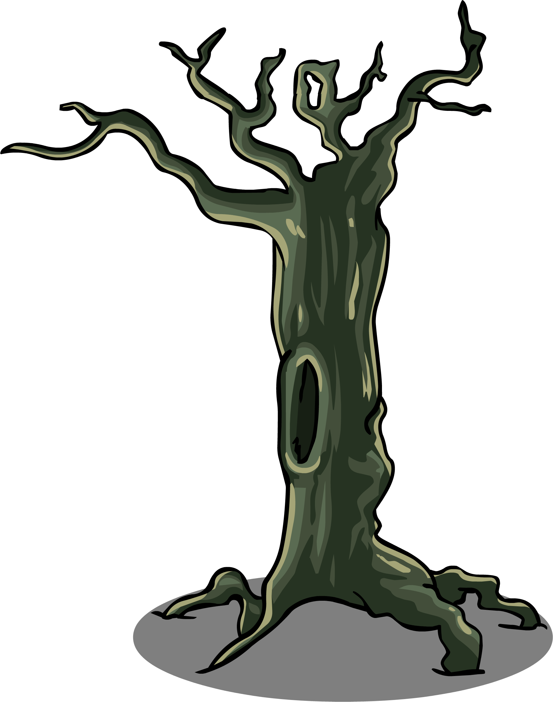 Spooky Tree Sprite 004 - Tree Branch Sprite (1898x2406)