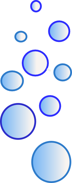 Lots Of Blue Bubbles Clip Art - Suds Clipart (234x590)
