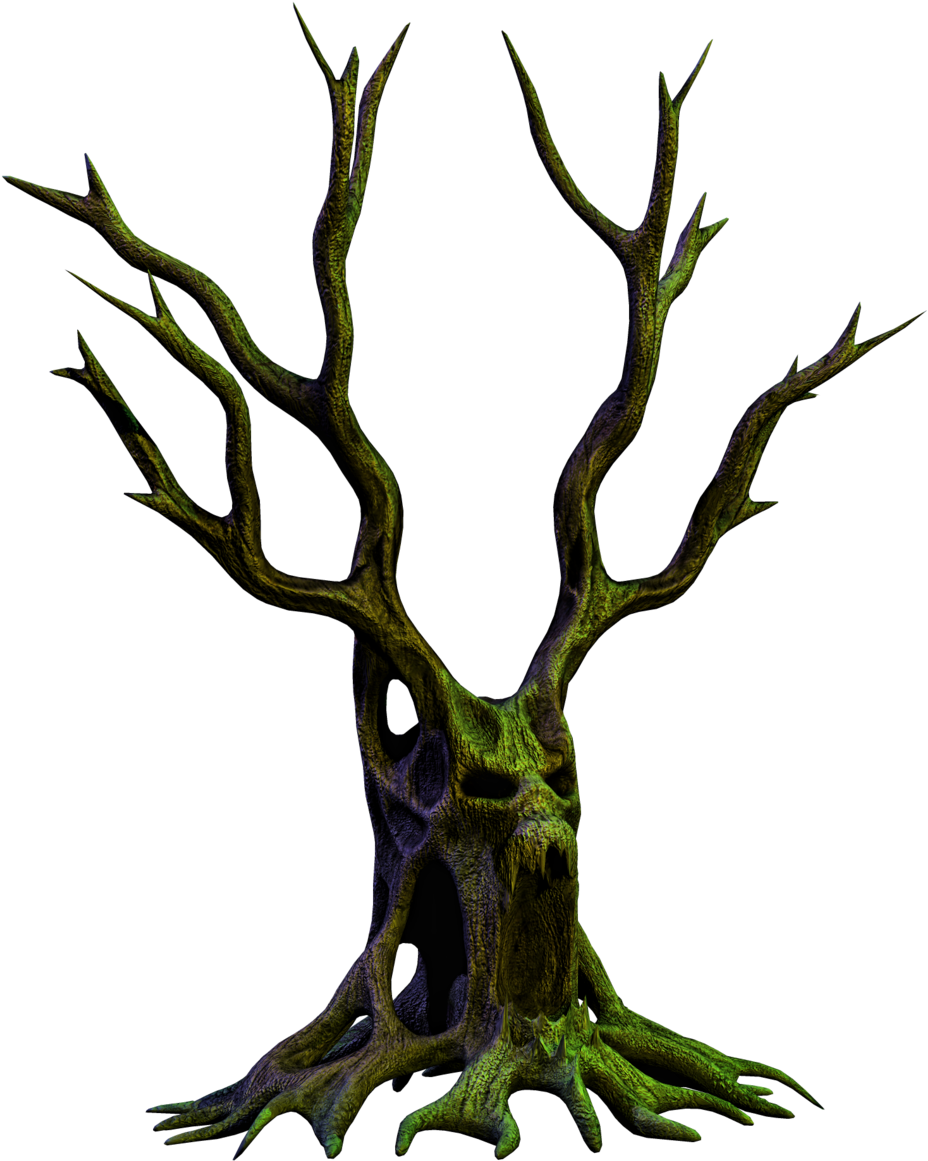 Spooky Tree 06 Png Stock By Roy3d - Transparent Background Tree Spooky (1024x1185)