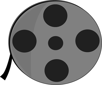 Free Movie Clip Art Images Clipart - Film Wheel Clip Art (410x343)