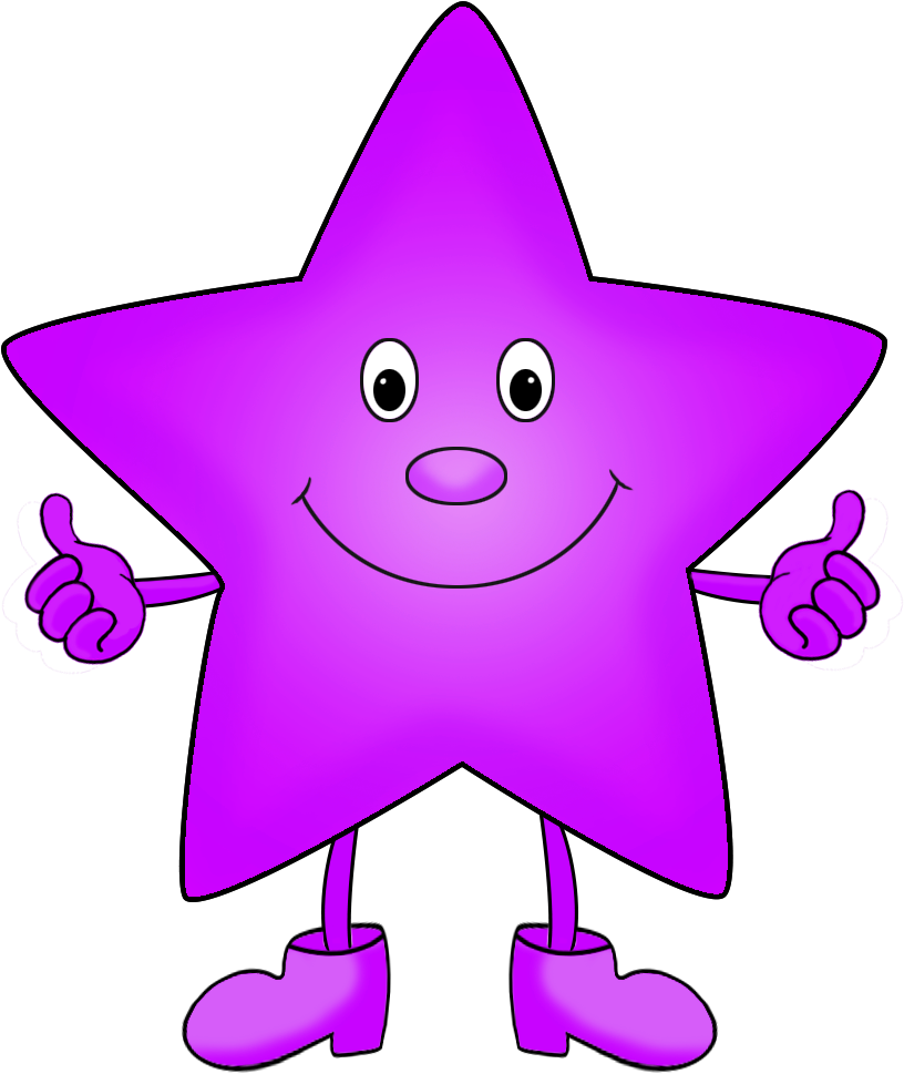 Purple Funny Star Clipart - Clip Art (945x1067)