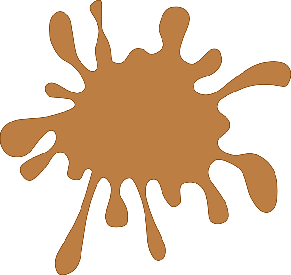 Brown Splat Clip Art At Clker - Red Paint Splatter Clip Art (600x568)