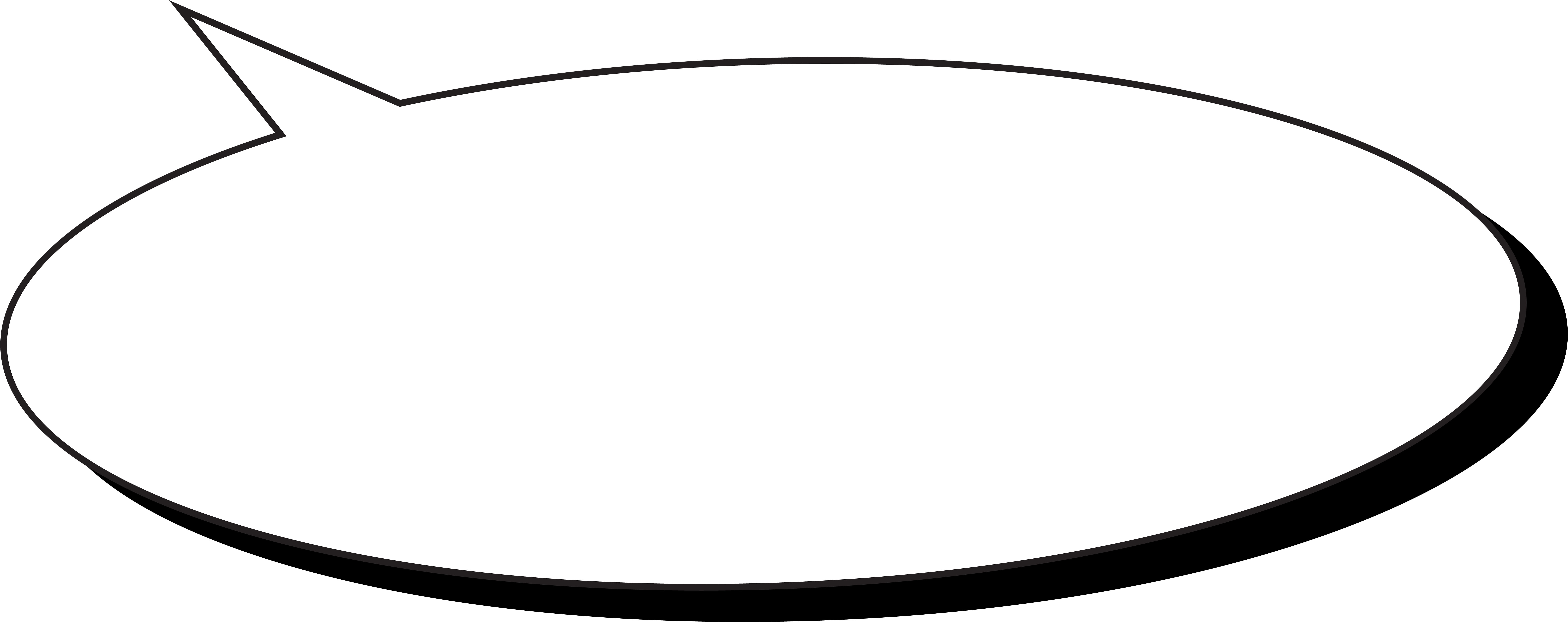 Comic Speech Bubble Transparent Png Clip Art Image - Circle (8000x3280)