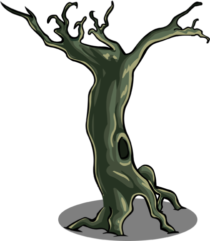 Spooky Tree Sprite 003 - Club Penguin (418x480)