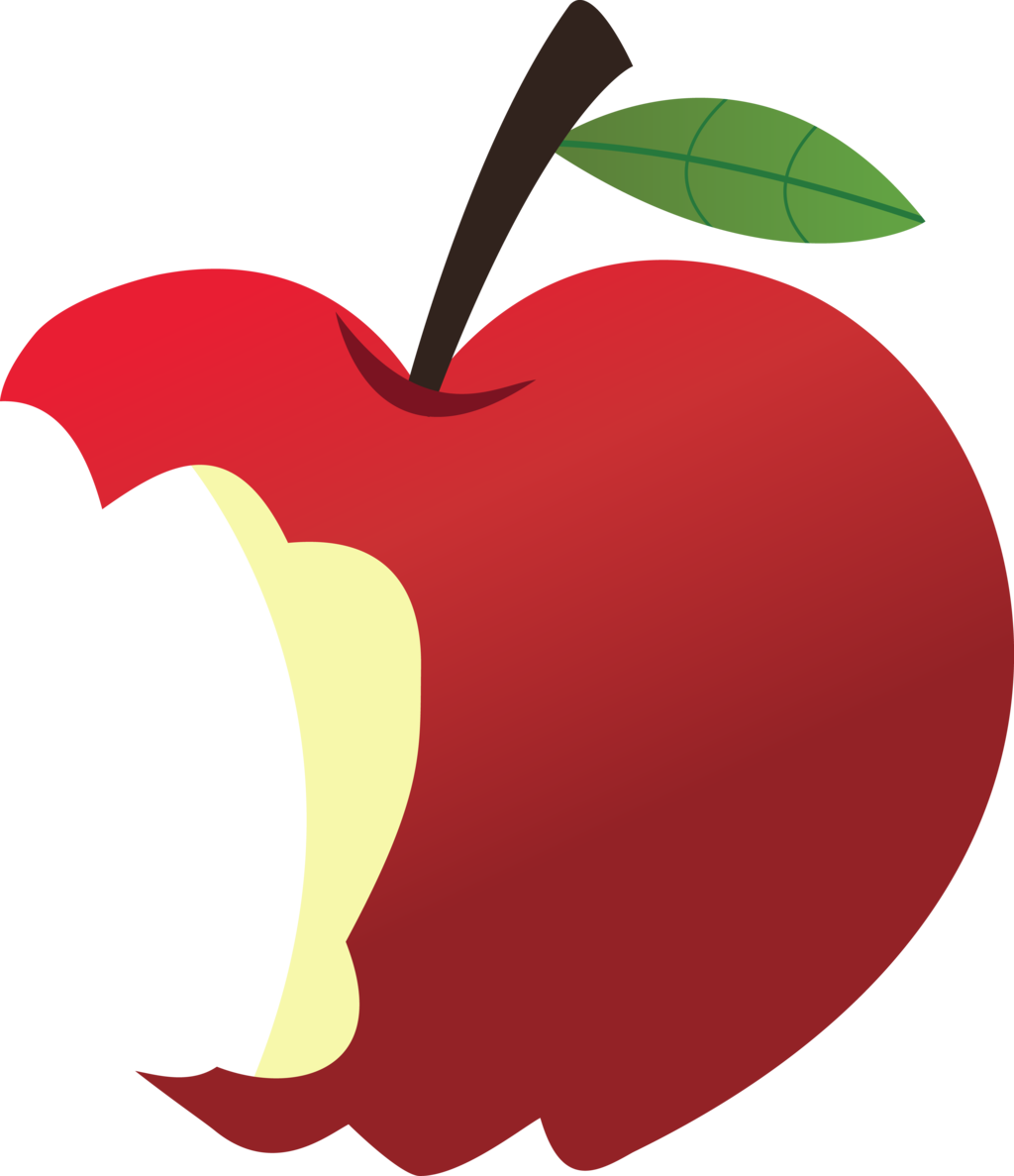 Bitten Apple Clipart - Bitten Apple Clip Art (1024x1187)