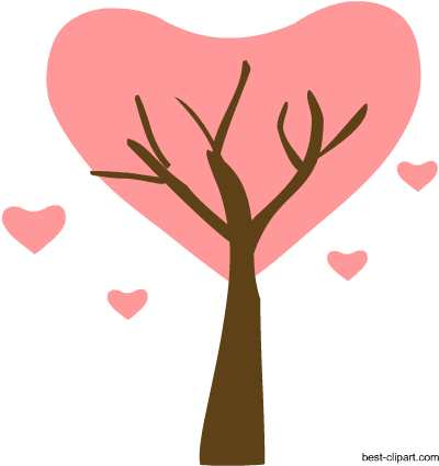 Heart Shaped Tree, Free Png Clip Art - Clip Art (450x450)