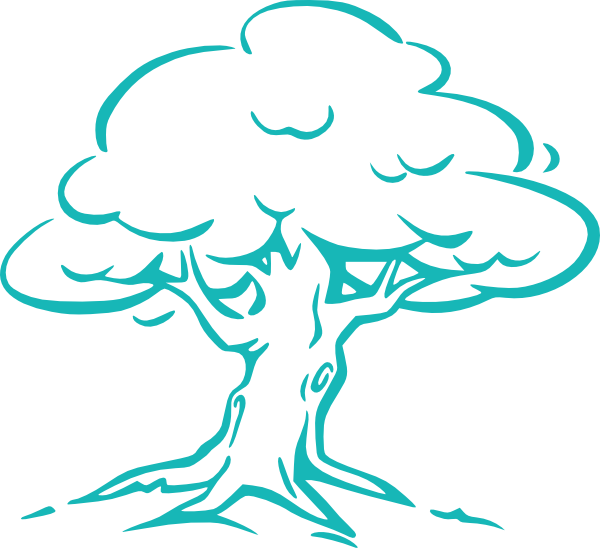 Purple Heart Tree - Cartoon Oak Tree (600x548)