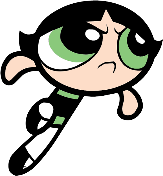 Images Were Colored And Clipped By Cartoon Clipart - Powerpuff Girls Buttercup Flying (544x587)