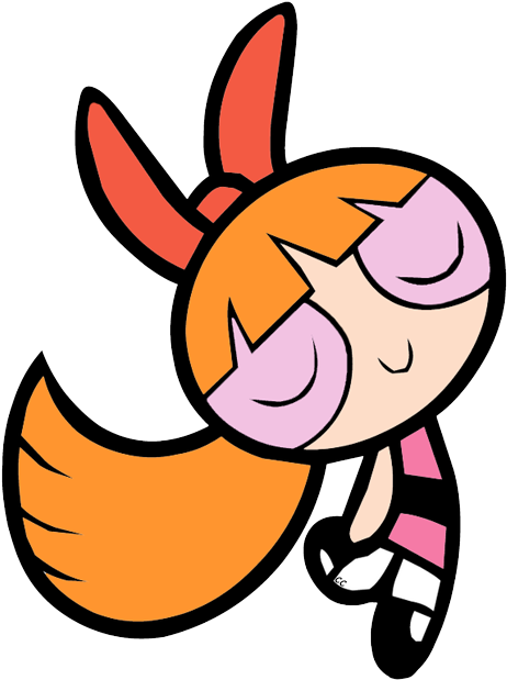 Images Were Colored And Clipped By Cartoon Clipart - Blossom The Powerpuff Girl (476x626)