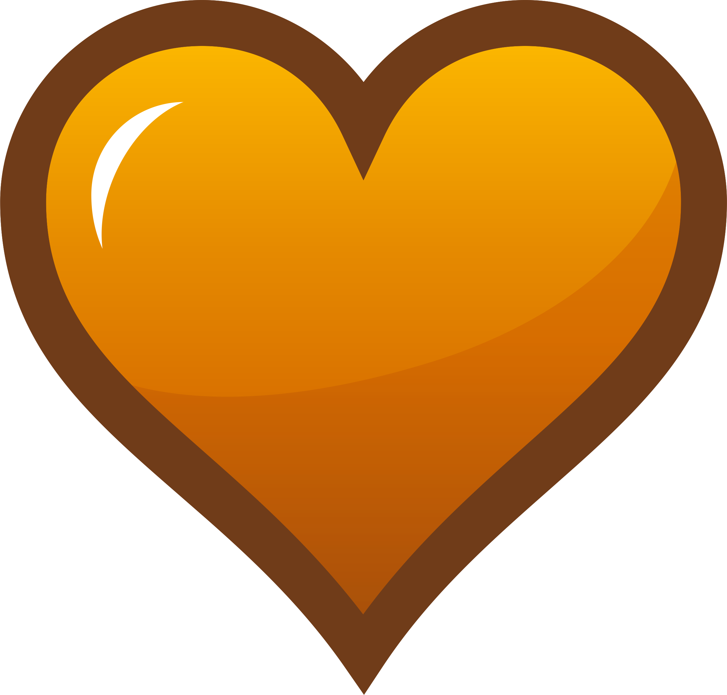 Orange Heart Clip Art - Heart Orange (2391x2284)