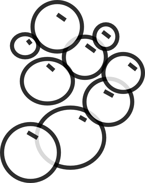 Bubble Clipart Black And White - Bubbles Clip Art Black And White (474x598)