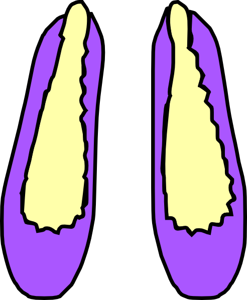 Purple Shoes Clip Art - Slip On Shoes Clip Art (492x598)