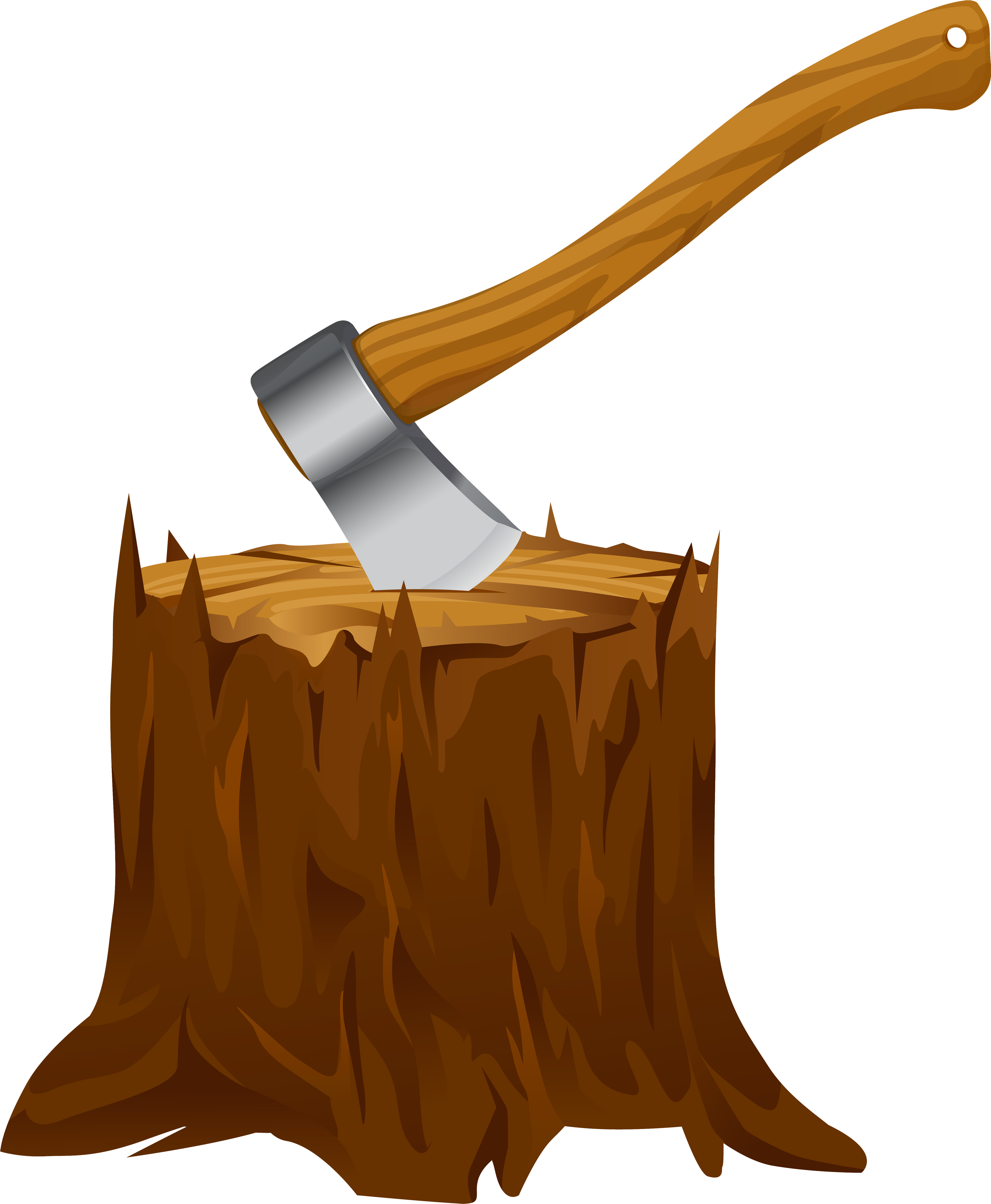 Tree Stump Clip Art - Axe Clipart (4117x5000)