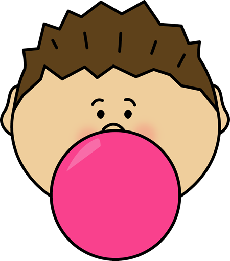 Bubblegum Clipart Free Download Clip Art - Blowing Bubble Gum Clipart (450x510)