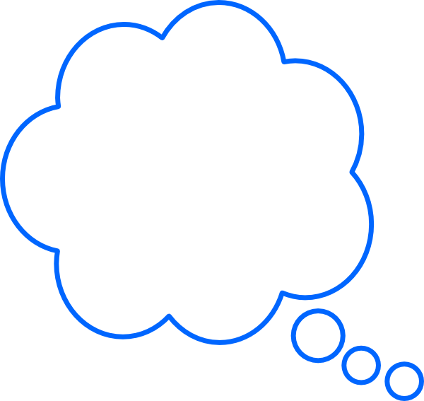 Thought Bubbles Clipart - Colorful Thinking Bubble Png (600x567)