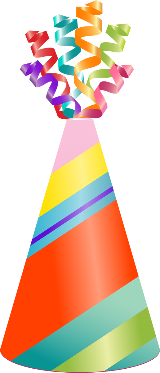 Birthday Celebration Clipart - Birthday Hat Clip Art Png (516x1200)