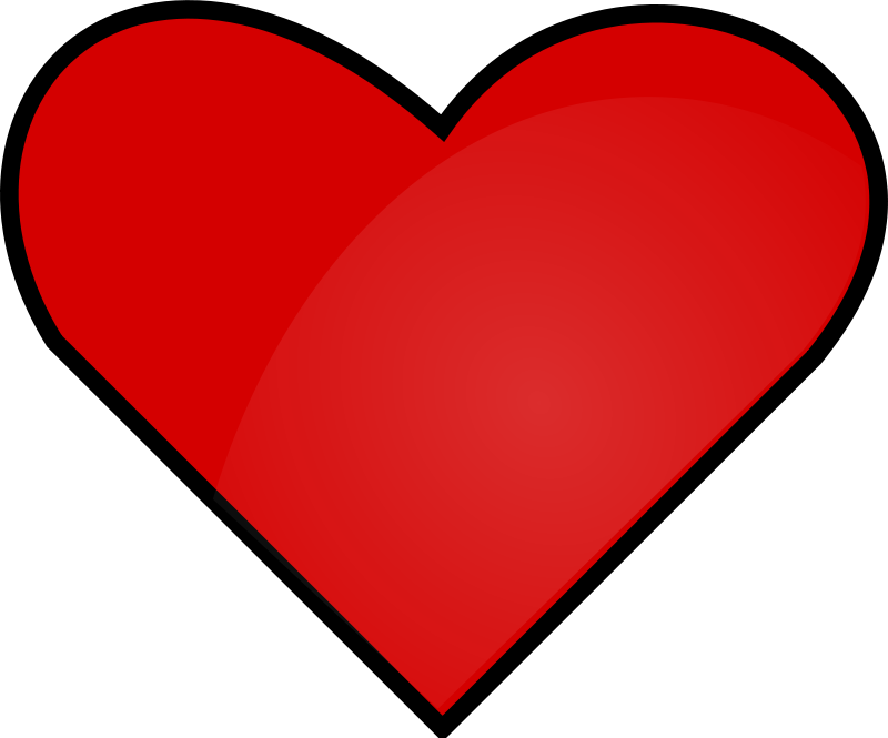 Free Vector Red Heart Clip Art - Red Heart Clipart (903x750)