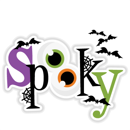 Spooky Title Svg Scrapbook Cut File Cute Clipart Files - Clip Art (432x432)