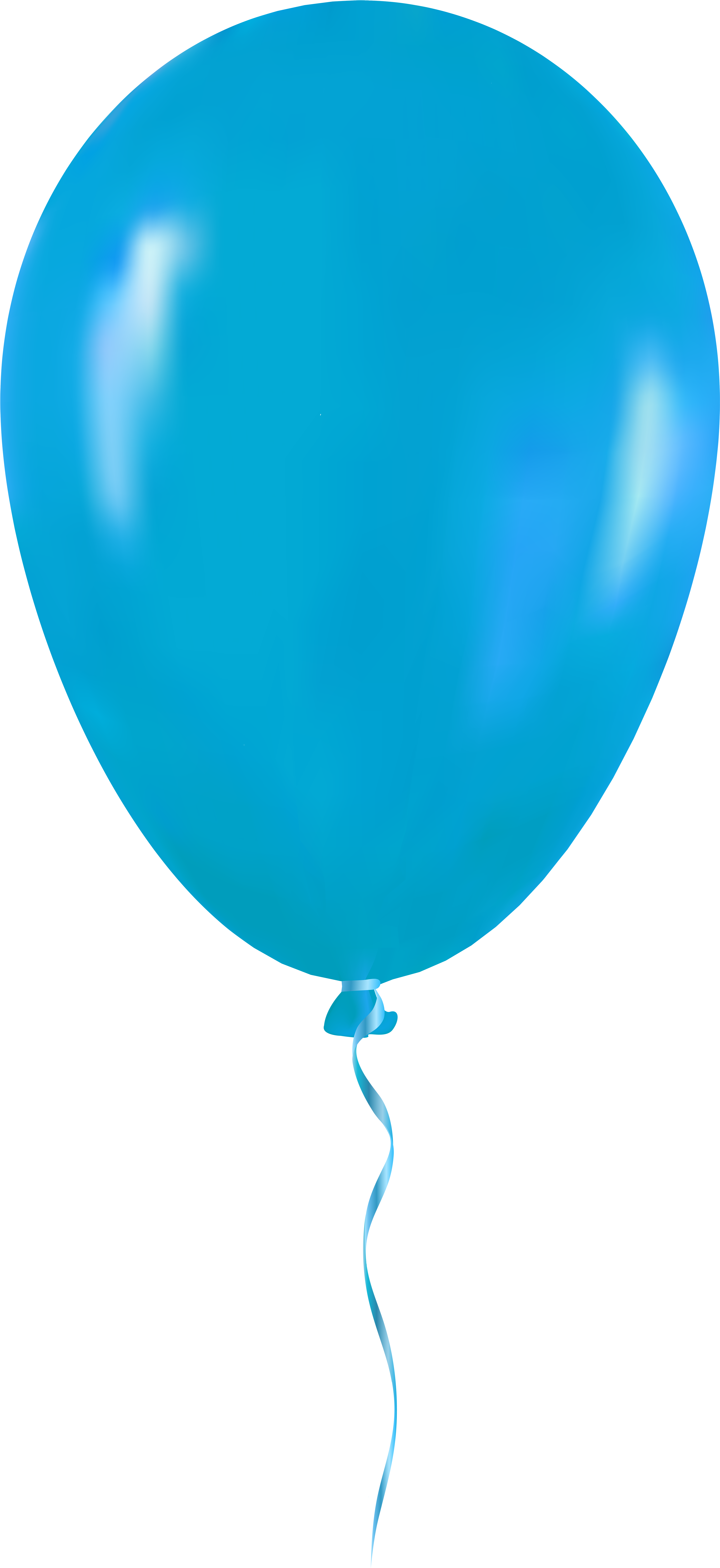 Light Blue Balloon Png Clip Art - Blue Balloon Png (3673x8000)