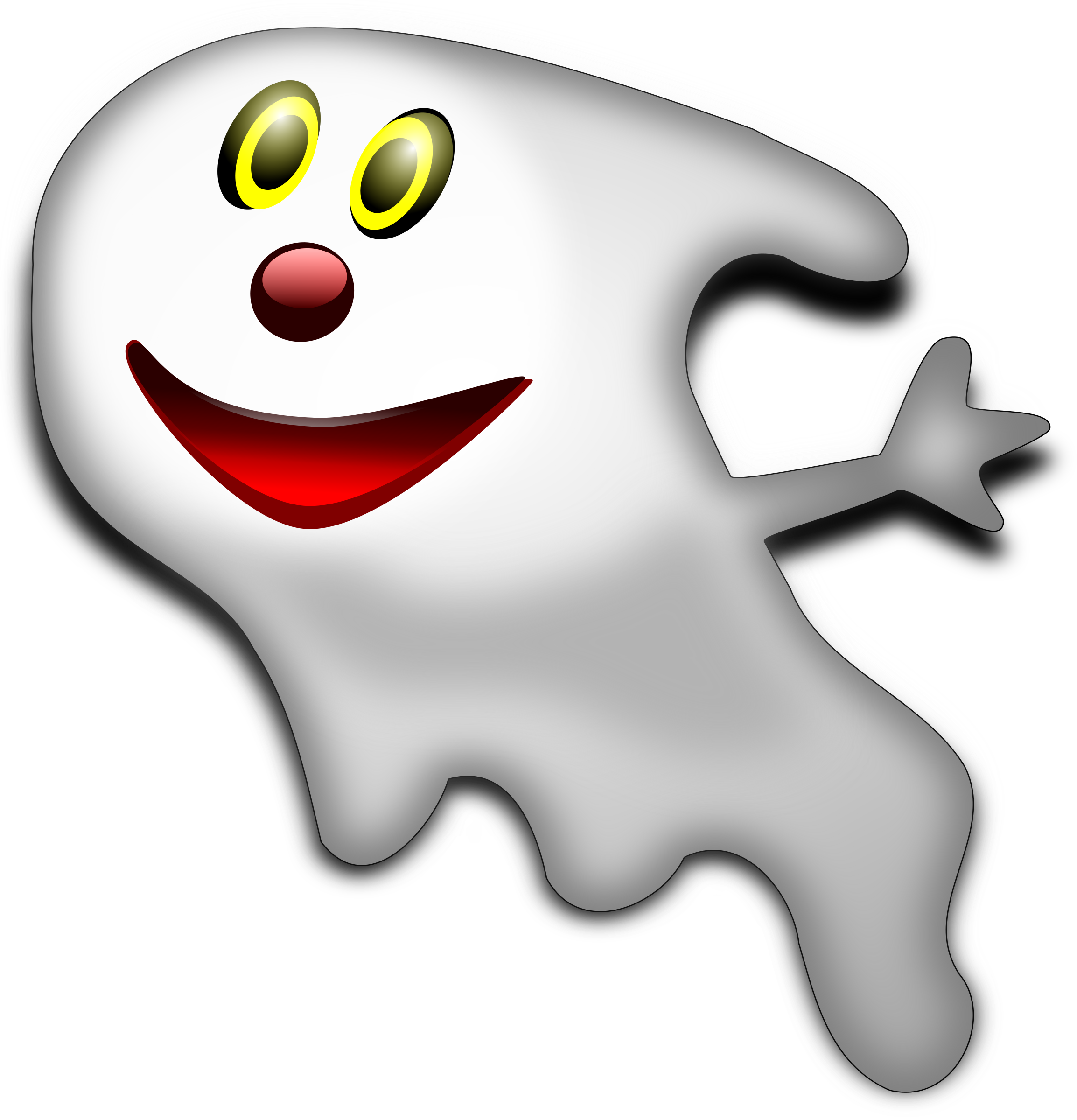 Ghost Halloween Creepy Face Scary Spooky Smiley - Halloween Guessing Game (2308x2400)